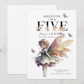 Magische Fee 5e Verjaardag Kaart (Voorkant / Achterkant)