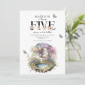 Magische Fee 5e Verjaardag Kaart (Staand voorkant)