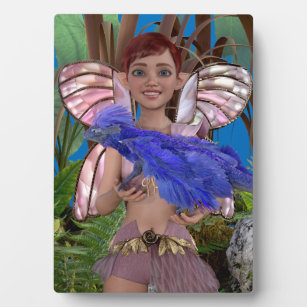 Magische fee Avery-aanhoudend blauwe pixie draak Fotoplaat