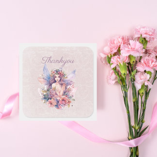 Magische Fee Bedankt Pastel Sticker & Labels