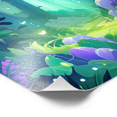 Magische fee betoverd bos foto afdruk (Hoek)