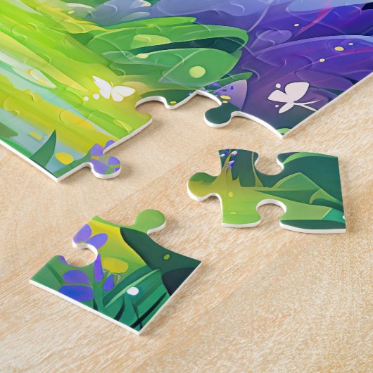 Magische fee betoverd bos legpuzzel (Zijkant)