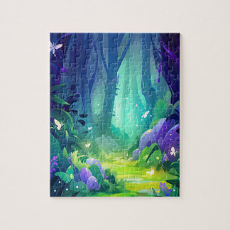 Magische fee betoverd bos legpuzzel