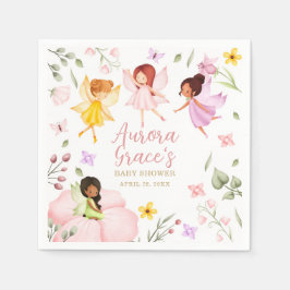 Magische fee betoverde tuin roze Baby shower Servet