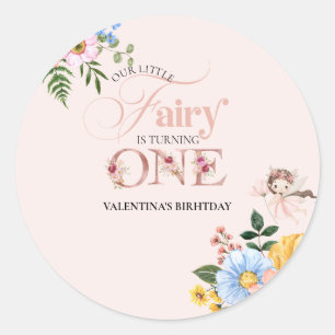 Magische Fee Bloem Tuin Pixie Meisjes Verjaardag  Ronde Sticker
