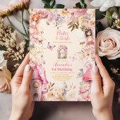 Magische fee bloementuin Pixie 1e verjaardag Kaart