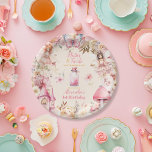 Magische fee bloementuin Pixie 1e verjaardag Papieren Bordje<br><div class="desc">Voeg een vleugje betovering toe aan de 1e verjaardagsviering van je kleintje met onze Magical Fairy Floral Garden Pixie 1st Birthday Paper Borden! Deze charmante borden hebben een grillig sprookjestuinontwerp, compleet met delicate bloemmotieven en schattige pixie-motieven, waardoor een magische sfeer voor uw feest wordt gecreëerd. Vervaardigd met kwaliteit en aandacht...</div>