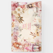 Magische fee bloementuin Pixie 1e verjaardag Spandoek (Verticaal)
