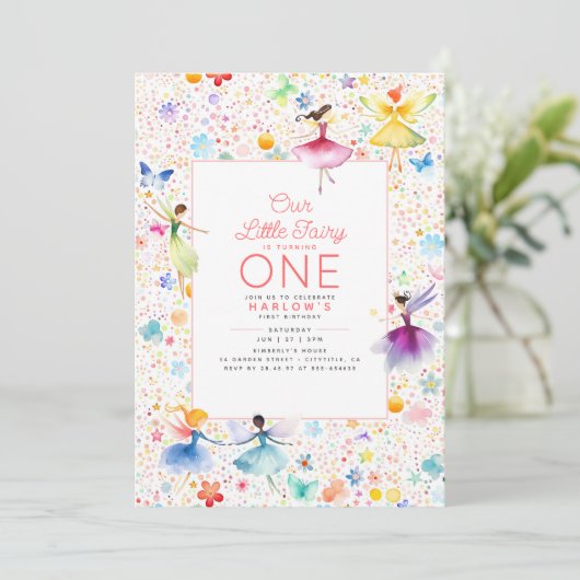 Magische fee bloementuin Pixie meisjes verjaardag Kaart (Staand voorkant)