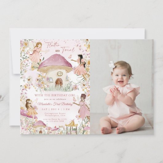 Magische fee bloementuin Pixie meisjes verjaardag Kaart (Voorkant)
