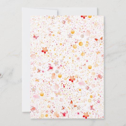 Magische fee Bloementuin Roze Meisje Verjaardag Kaart (Achterkant)