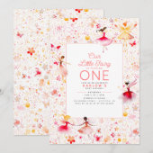 Magische fee Bloementuin Roze Meisje Verjaardag Kaart (Voorkant / Achterkant)