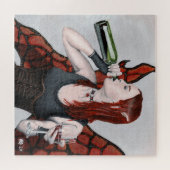 Magische fee Drink Wijnfantasie Grote Puzzel (Horizontaal)