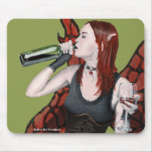 Magische fee Drink Wine Fantasy Art Muismat (Voorkant)