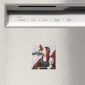 Magische fee Drink Wine Fantasy Button Magnet (Insitu (Vaatwasser))