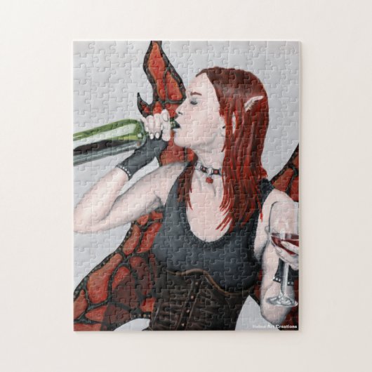 Magische fee Drink Wine Fantasy Medium Puzzel (Verticaal)