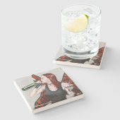 Magische fee Drink Wine Fantasy Stone Onderzetter (Zijkant)