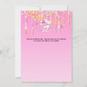 Magische fee eenhoorn vlinder vleugels glitter roo kaart (Achterkant)