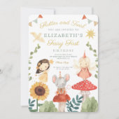 Magische Fee Eerste Verjaardag Mushroom Woodland I Kaart (Voorkant)