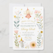 Magische Fee Eerste Verjaardag Paddestoel Woodland Kaart (Voorkant)