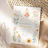 Magische Fee Eerste Verjaardag Paddestoel Woodland Kaart