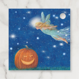 Magische fee en Jack O'Lantern Halloween-feest Bedankjes Labels