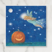 Magische fee en Jack O'Lantern Halloween-feest Bedankjes Labels (Voorkant)