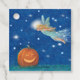 Magische fee en Jack O'Lantern Halloween-feest Bedankjes Labels