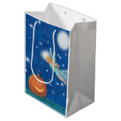 Magische fee en Jack O'Lantern Halloween-feest Medium Cadeauzakje (Voorkant Gekanteld)