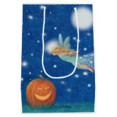 Magische fee en Jack O'Lantern Halloween-feest Medium Cadeauzakje (Achterkant)