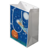Magische fee en Jack O'Lantern Halloween-feest Medium Cadeauzakje (Achterkant Gekanteld)