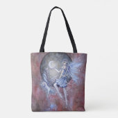 Magische Fee en Uil Fantasy Kunst Tote Bag (Achterkant)