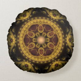 Magische fee fractal ornament mandala rond kussen