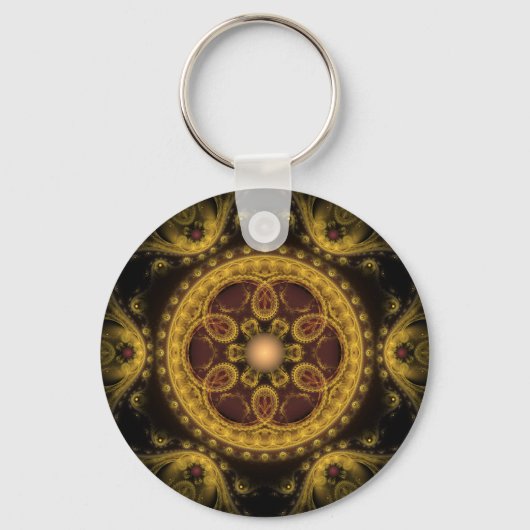 Magische fee fractal ornament mandala sleutelhanger (Voorkant)