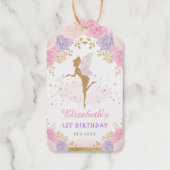 Magische Fee met Bloemen en Sterren Goudfolie Cadeaulabels (Achterkant)