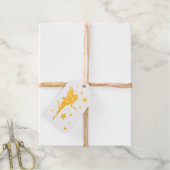 Magische Fee met Bloemen en Sterren Goudfolie Cadeaulabels (Met Koord)