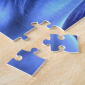 Magische fee met eenhoorn met Paarse en blauwe Legpuzzel (Zijkant)