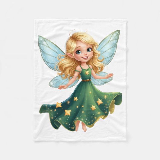 Magische fee met sterren kinderdeken fleece deken (Voorkant)