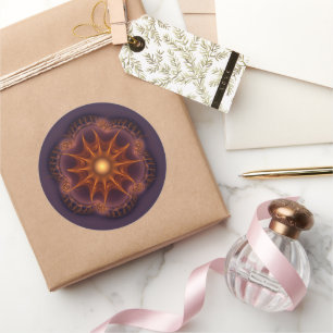 Magische fee mystieke fractale patroon ronde sticker