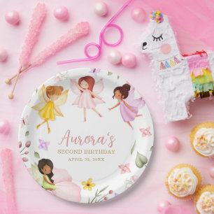 Magische fee prinses betoverde tuin verjaardag papieren bordje