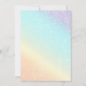 Magische Fee Regenboog Bloemen Verjaardag Uitnodig Kaart (Achterkant)