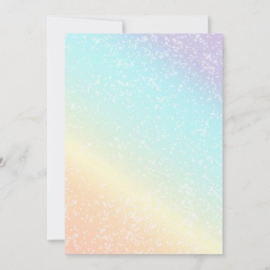 Magische Fee Regenboog Bloemen Verjaardag Uitnodig Kaart (Achterkant)