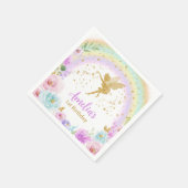 Magische fee regenboog verjaardag servetten (Hoek)