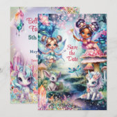 Magische Fee Save the Date Kaart (Voorkant / Achterkant)