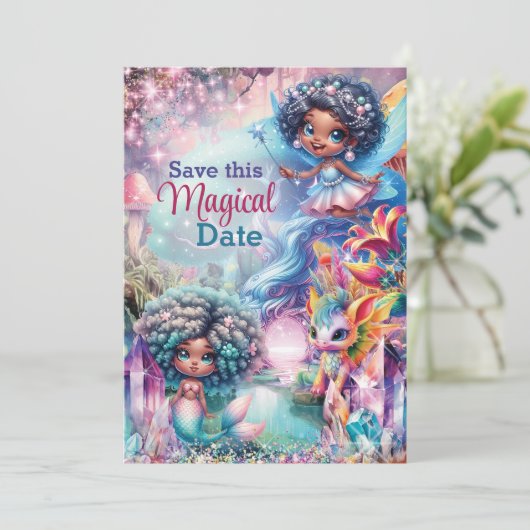 Magische Fee Save the Date Kaarten (Staand voorkant)