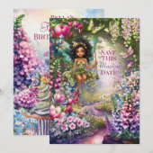 Magische Fee Sla Datum Feest Uitnodiging (Voorkant / Achterkant)