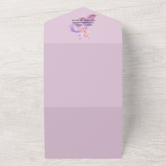 Magische Fee Thema Alles In Eén Uitnodiging (Buitenkant)