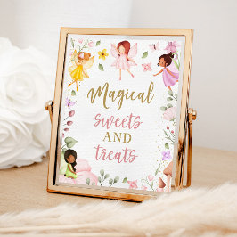 Magische Fee Verjaardag Sweets en Treats Teken Poster