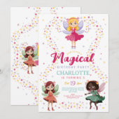 Magische Fee Verjaardagsfeestje Wands Fairies Kaart (Voorkant / Achterkant)