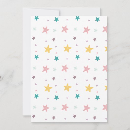 magische fee verjaardagsfeestjes wands pegasus kaart (Achterkant)